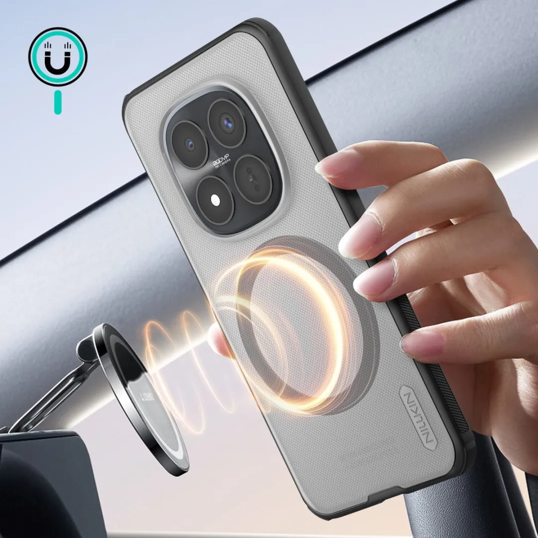 Nillkin Frosted Shield Hoesje Xiaomi Redmi Note 11 Pro - MagSafe - Transparant Zwart