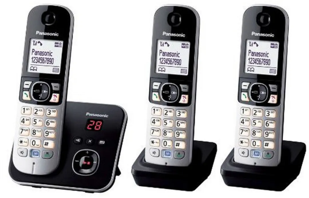 Panasonic KX-TG6823NLB DECT Telefoon - 3 Handsets - Zwart/Zilver - afbeelding 2 van 3