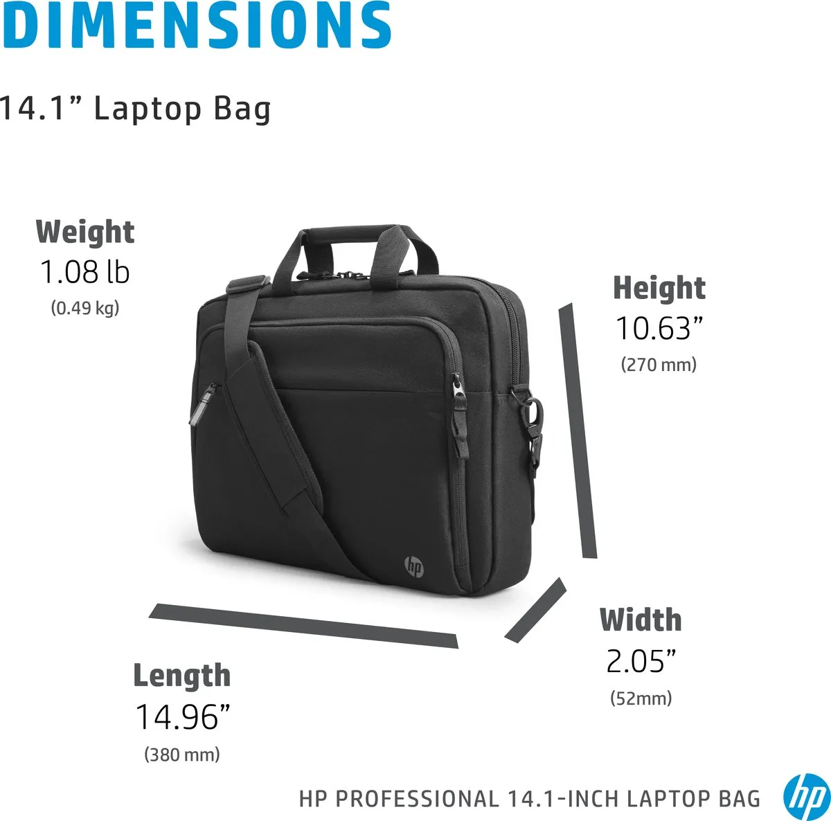 HP 500S8AA Laptoptas 14 inch - Zwart