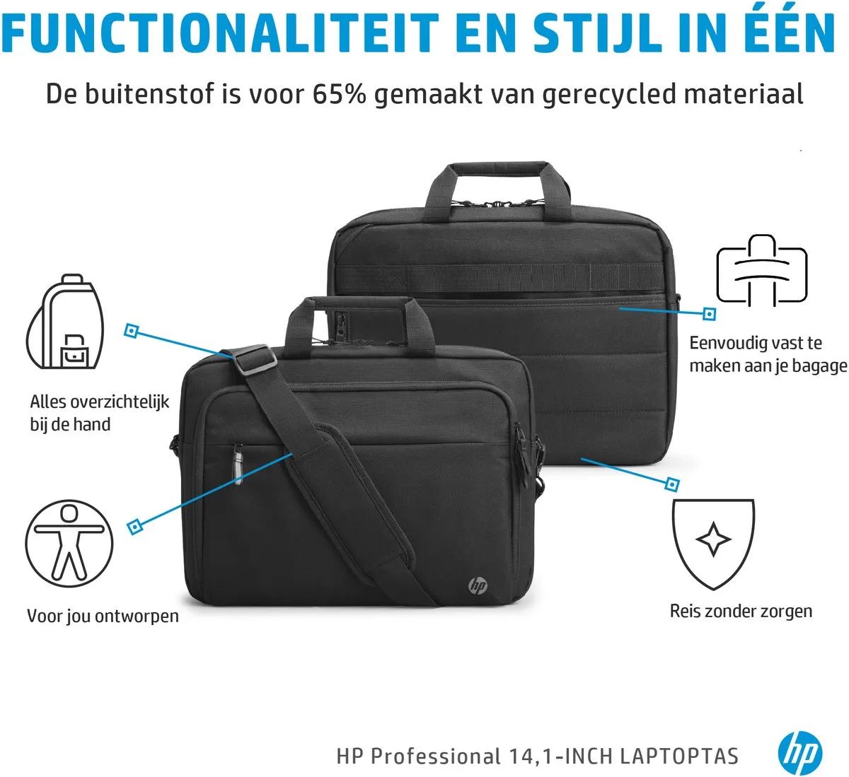 HP 500S8AA Laptoptas 14 inch - Zwart