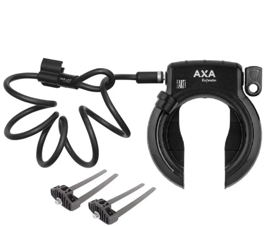 AXA Solid Plus ART2 Ringslot - Zwart + XLC 180cm Kabel + Flex Mount