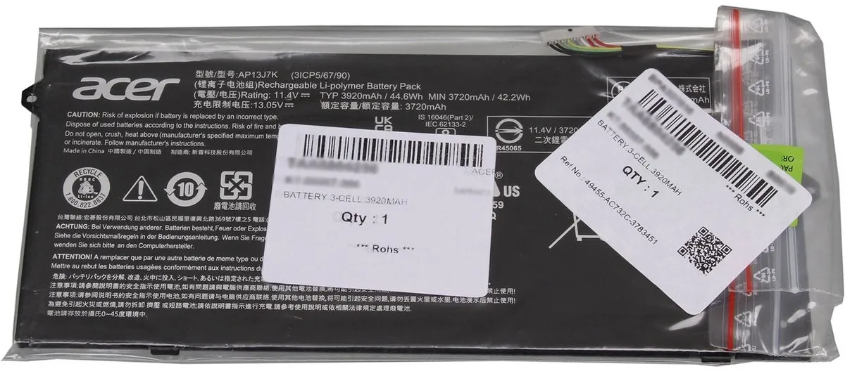 Acer AP13J4K Laptopbatterij 45Wh