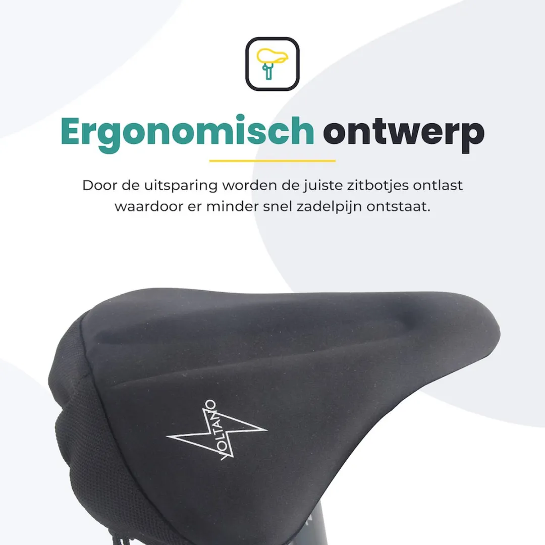 Voltano Luxe Gel Zadelhoes - Zwart - One Size