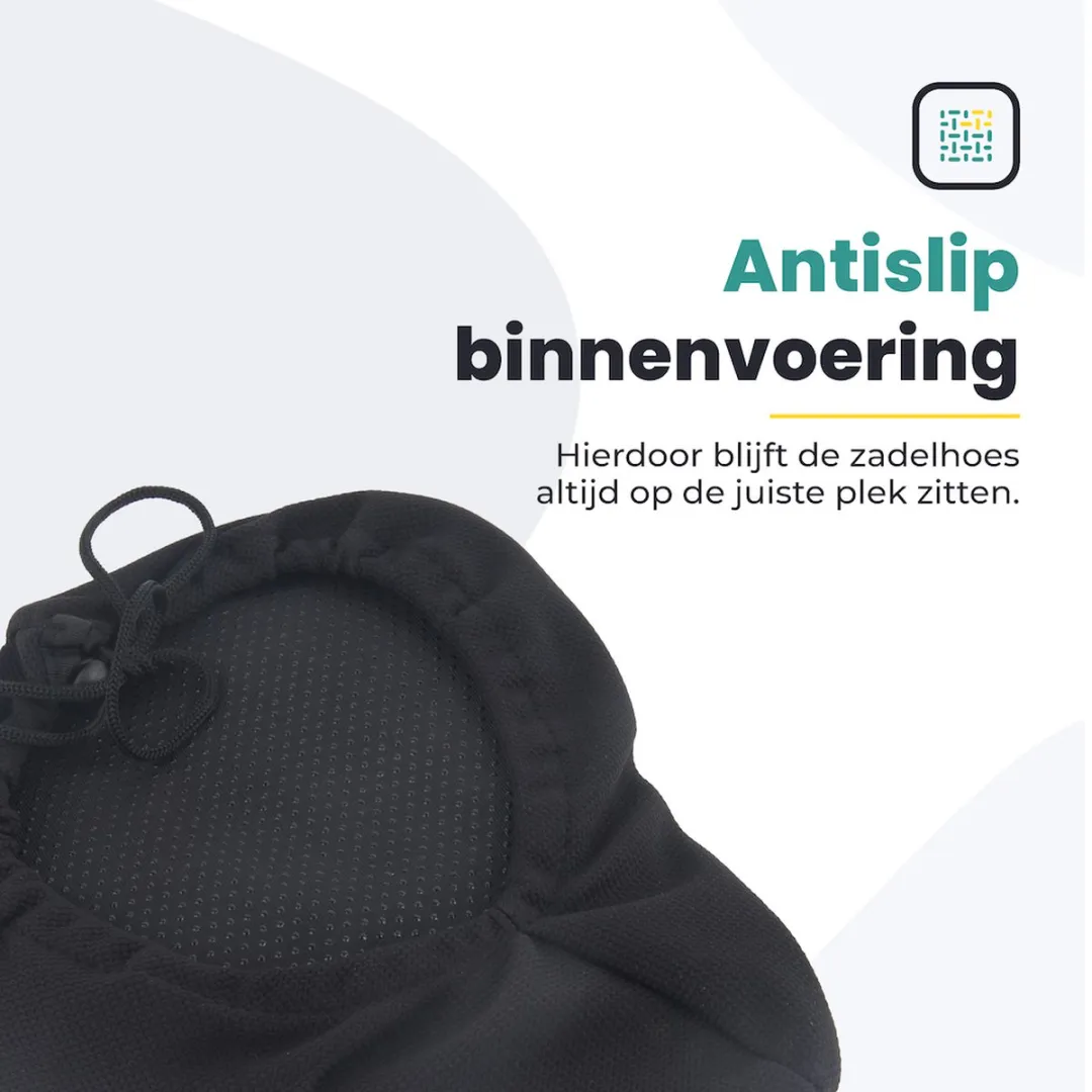 Voltano Luxe Gel Zadelhoes - Zwart - One Size