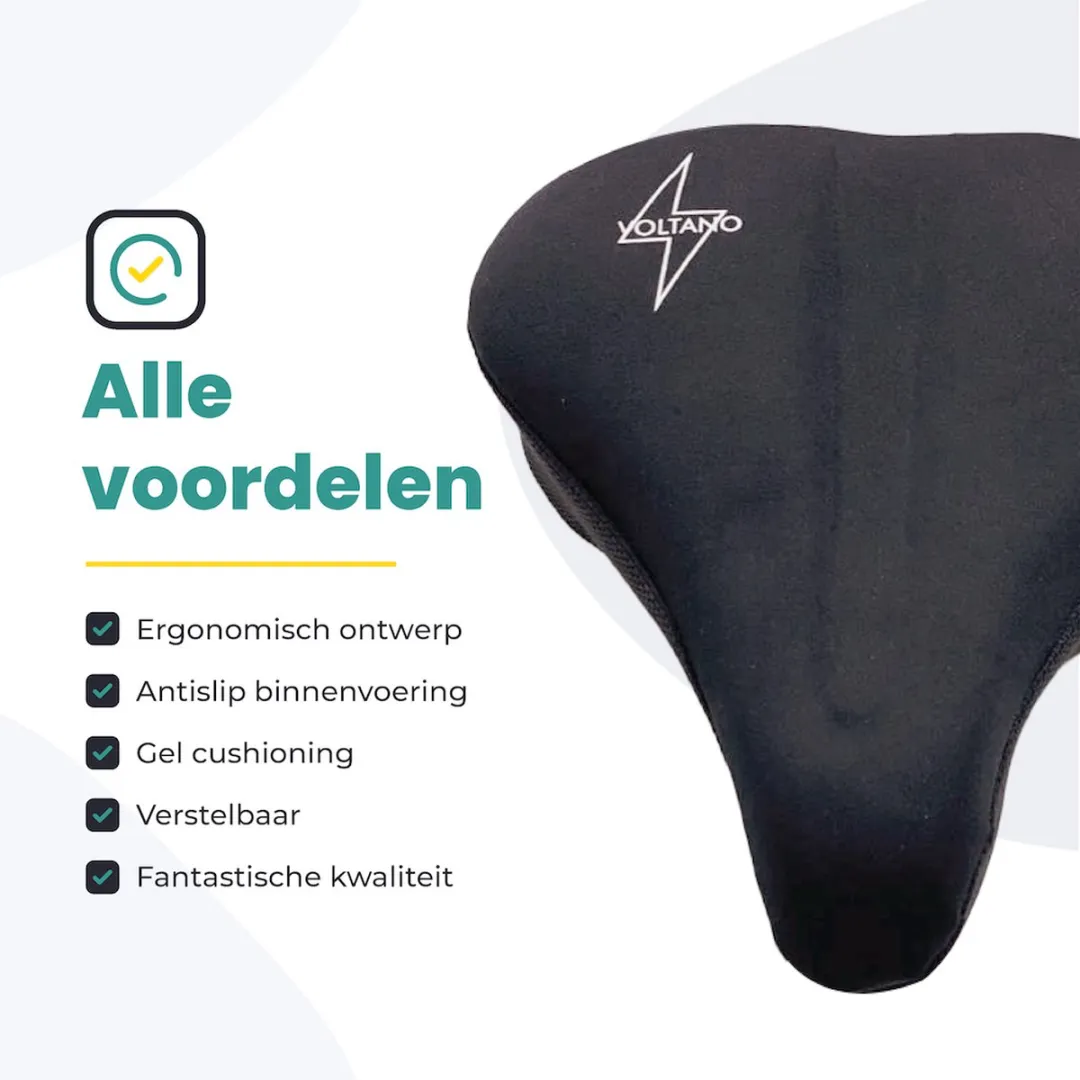 Voltano Luxe Gel Zadelhoes - Zwart - One Size