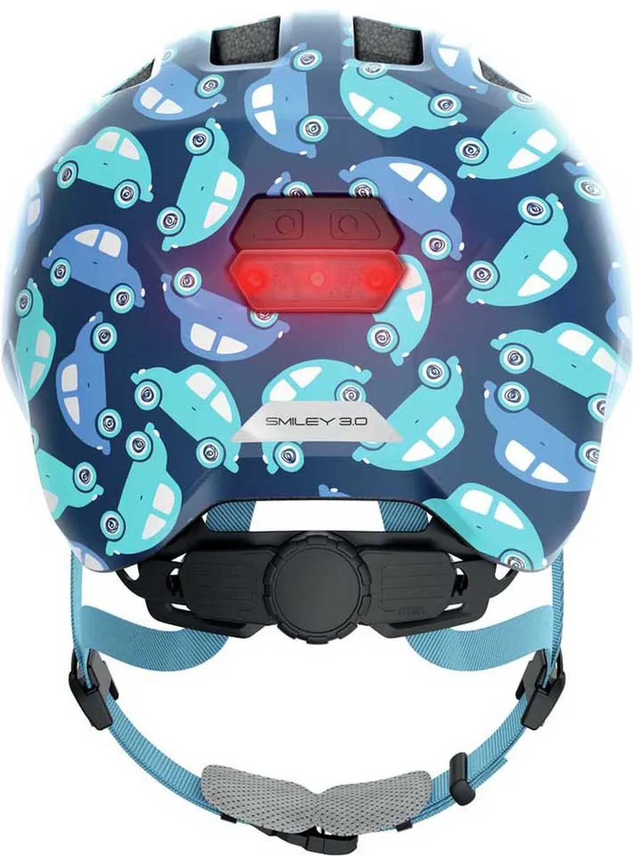 ABUS Kinderhelm Smiley 3.0 LED - Fietshelm M - Blauw Automotive