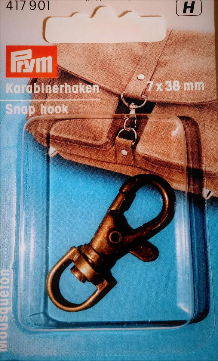 Prym Karabijnhaak Oud Messing 7/38mm