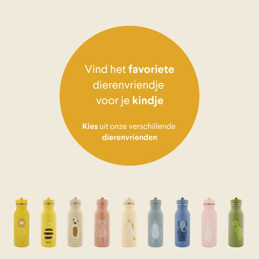 Trixie Mr. Lion RVS Waterfles 500ml - Geel