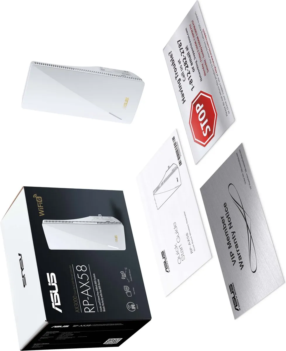 ASUS RP-AX58 WiFi Repeater AX3000 - Wit - afbeelding 6 van 6