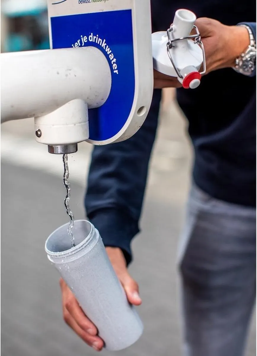 Waterfles, 425 ml, Organic Grijs - Koziol | Plopp To Go