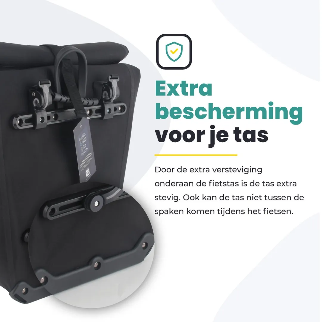Voltano Luxe E-bike Fietstas 28L - Zwart - Laptopvak