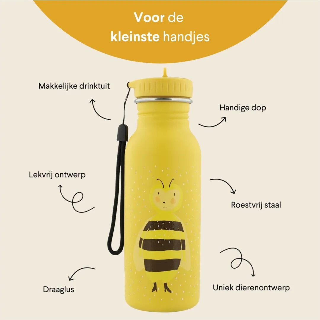 Trixie Mrs. Bumblebee RVS Waterfles 500ml - Geel - 41-226