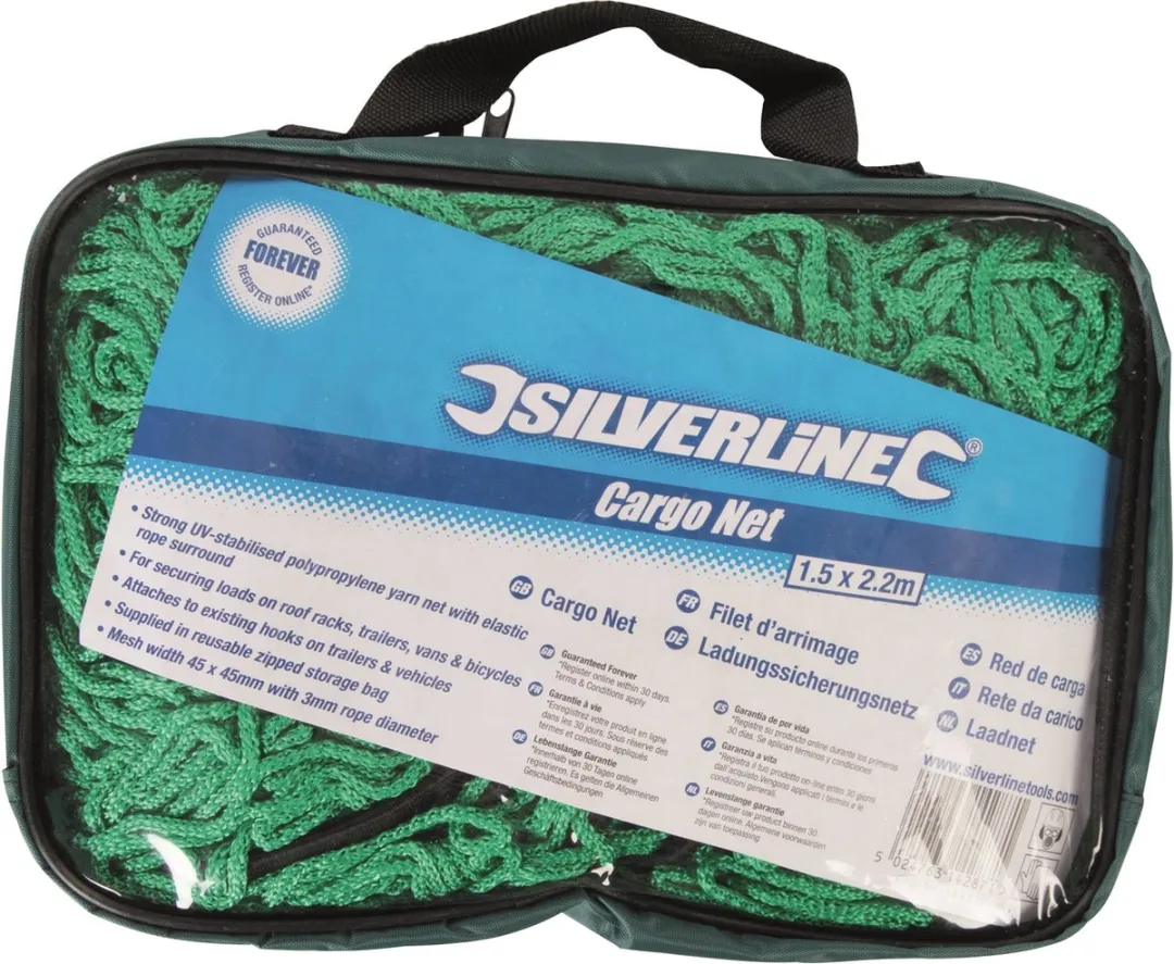 Silverline Laadnet Elastiek 45x45mm - 1.5x2.2m Groen