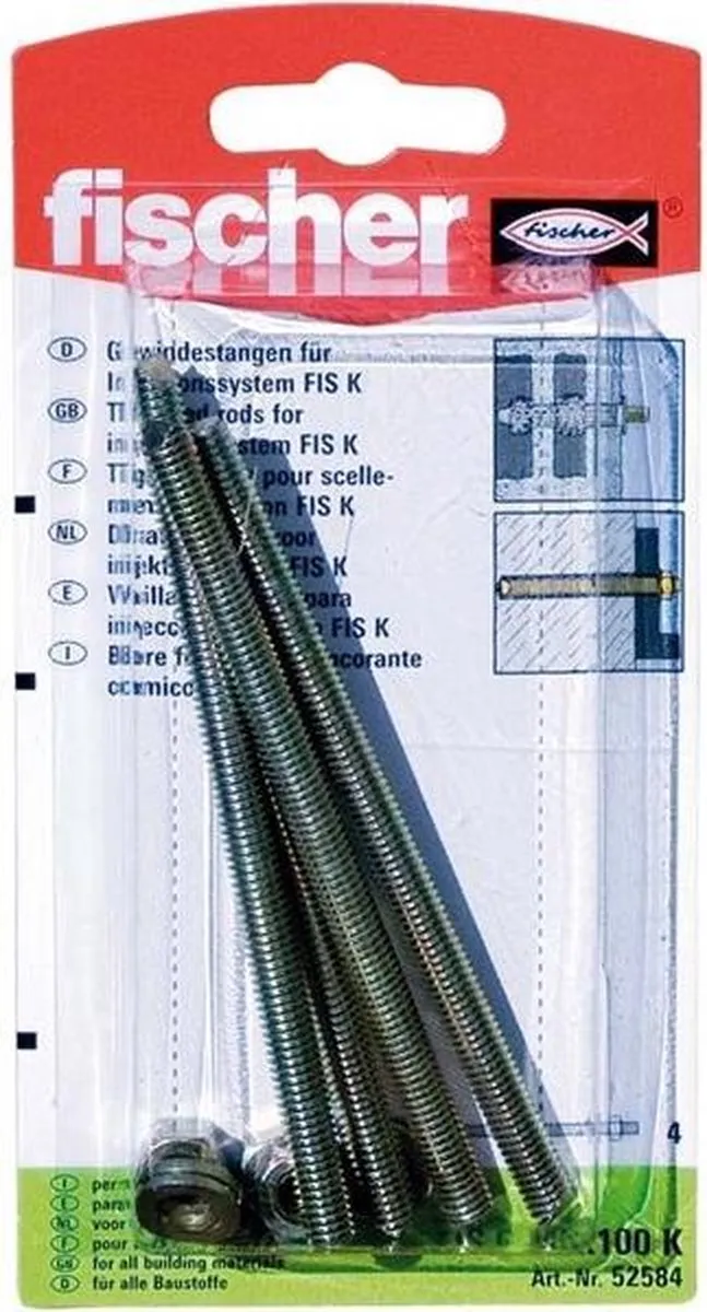 Fischer 503789 FIS GS M6 x 110 K NV Schroefanker 110 mm 8 mm 1 set(s)