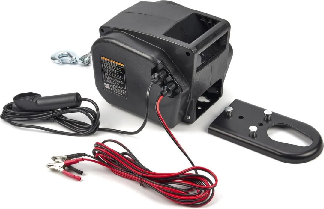 HBM Draagbare Elektrische Lier 12V 900kg - Zwart
