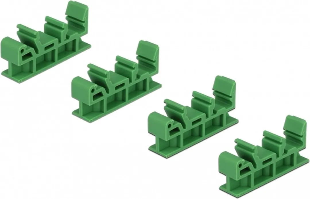 Delock DIN-railclip voor PCB - 4 Stuks Groen - afbeelding 6 van 6