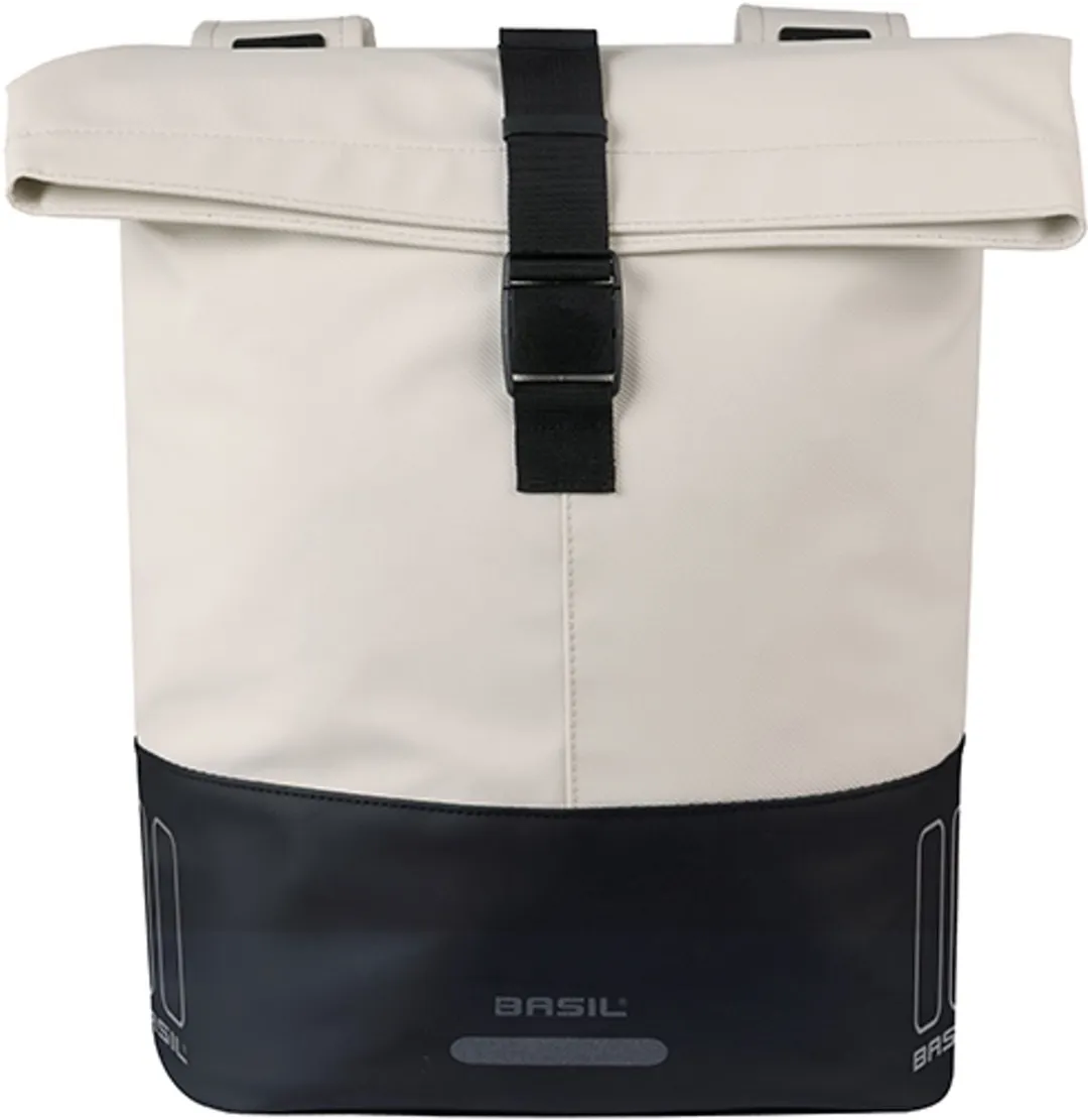 Basil Cove Dubbele Fietstas 32L - Waterafstotend - Wit/Zwart