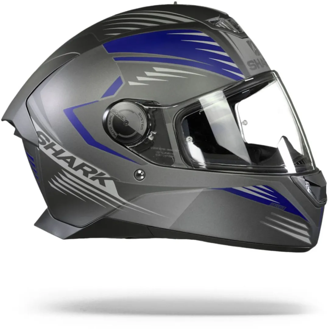 Shark Skwal 2.2 Hallder Motorhelm - Mat Antracietblauw - XS - afbeelding 6 van 6