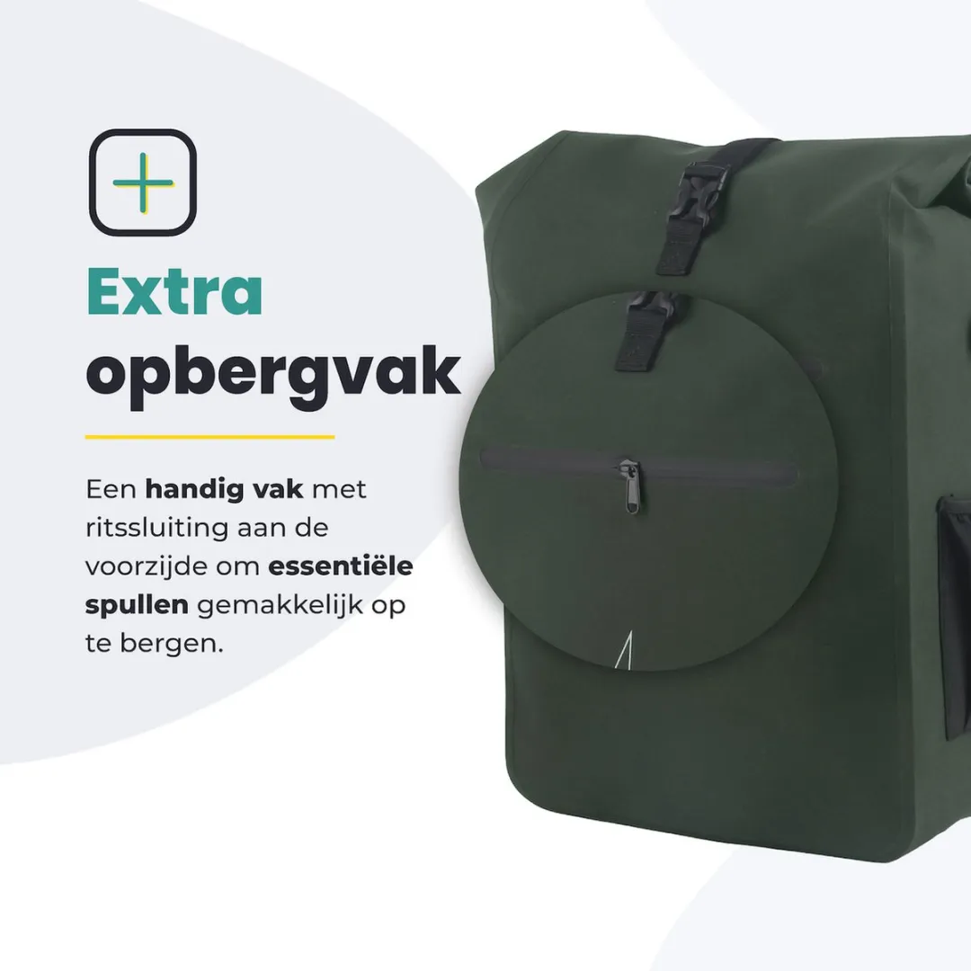 Voltano Luxe E-bike Rugtas 28L - Olijf Groen - afbeelding 6 van 6