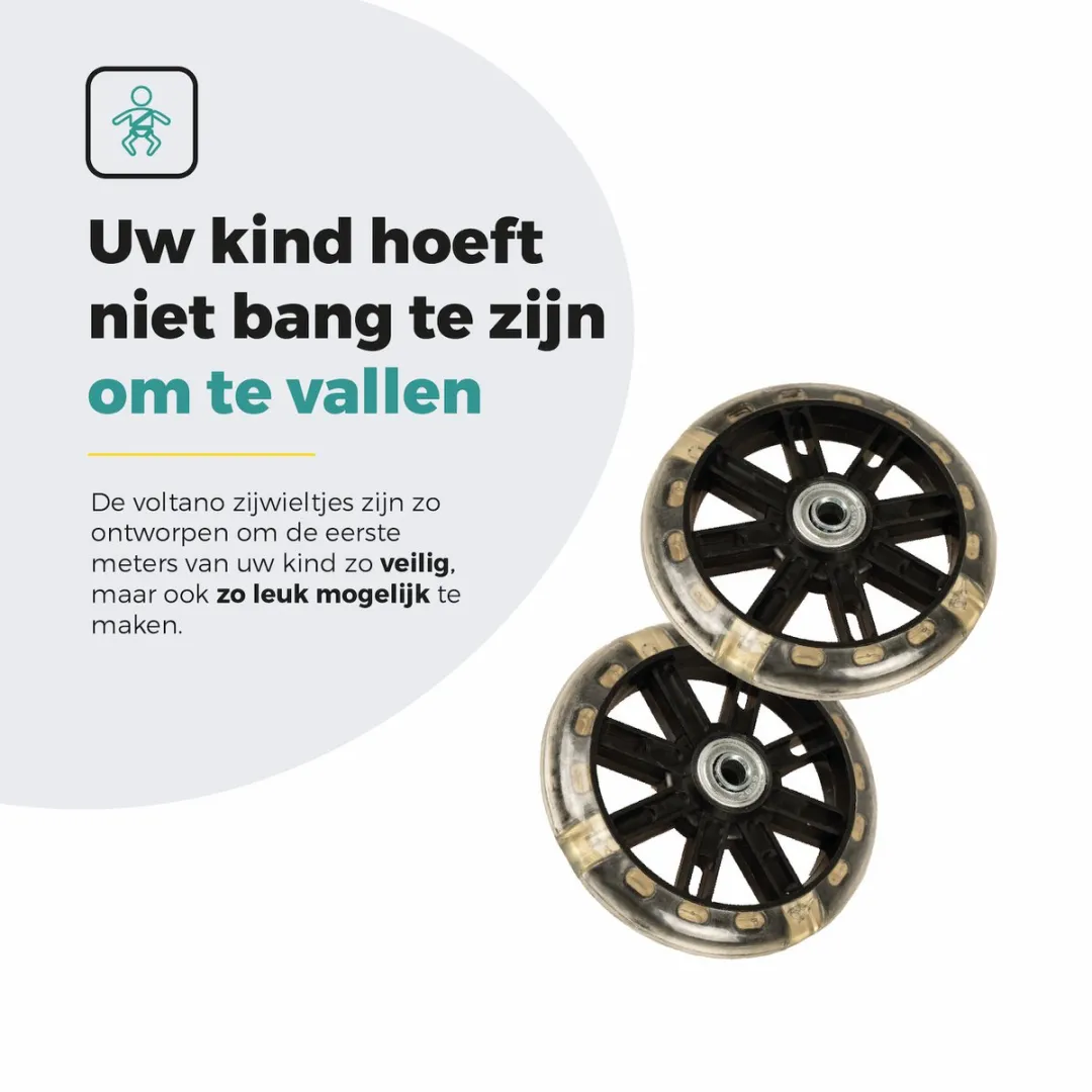 Voltano Zijwieltjes LED Verlichting 12-20 inch - Zwart