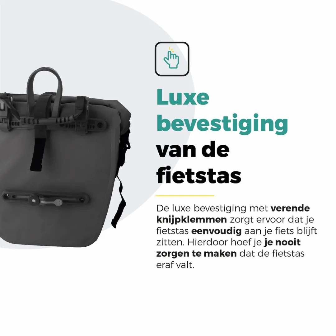 Voltano Enkele Fietstas Set E-bike 46L - Zwart