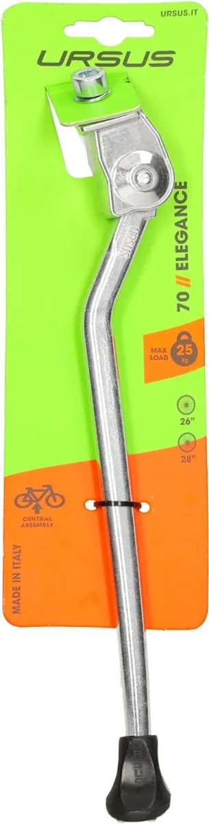 Ursus Stijlvolle fietsstandaard zilver - verstelbaar - aluminium - 300mm - 28 inch