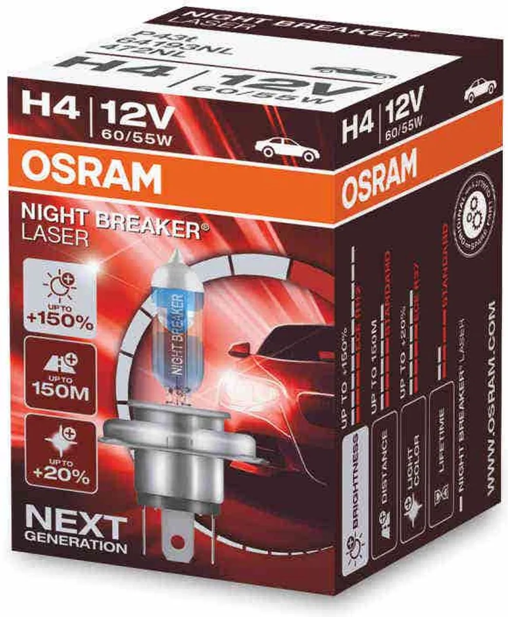 Osram Night Breaker Laser Gen2 H4 - 3900K