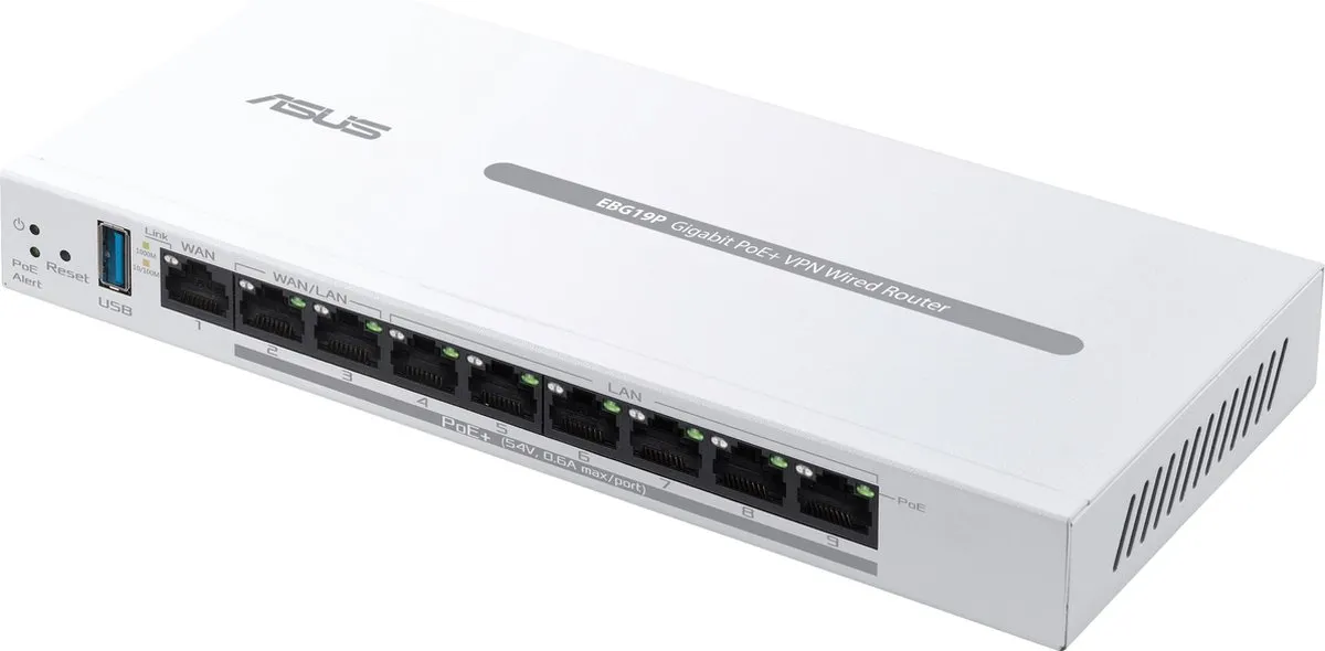 ASUS ExpertWiFi EBG19P Router - 12x Gigabit LAN, 3x WAN, USB 3.0