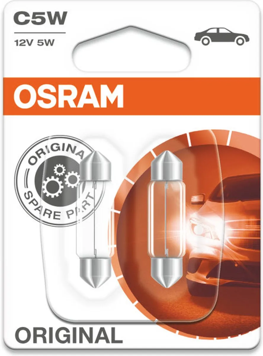 Osram Original Festoon 36mm Halogeenlampen - 2 Stuks - afbeelding 6 van 6