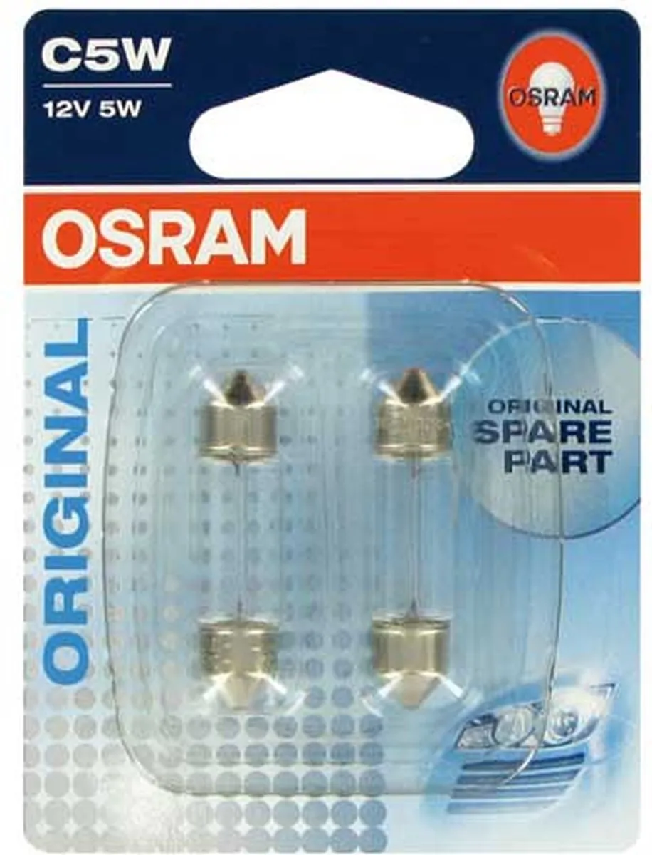 Osram Original Festoon 36mm Halogeenlampen - 2 Stuks