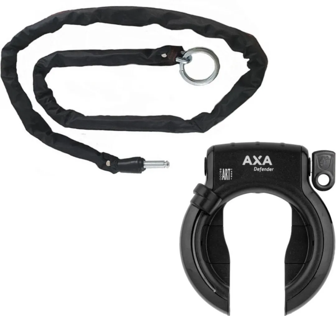 AXA Defender Ringslot + Insteekketting 100cm 5,5mm