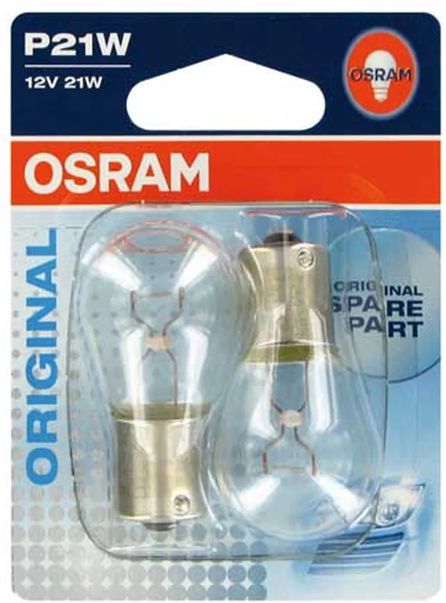 Osram Original Halogeenlamp BA15S 12V/21W - 2 Stuks