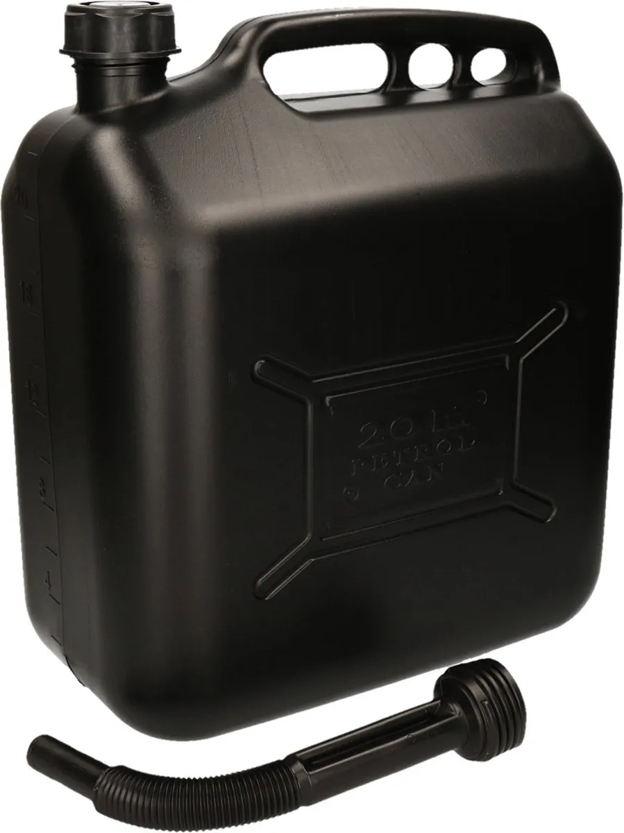 Dunlop Jerrycan Benzinetank 20L - Zwart met trechter