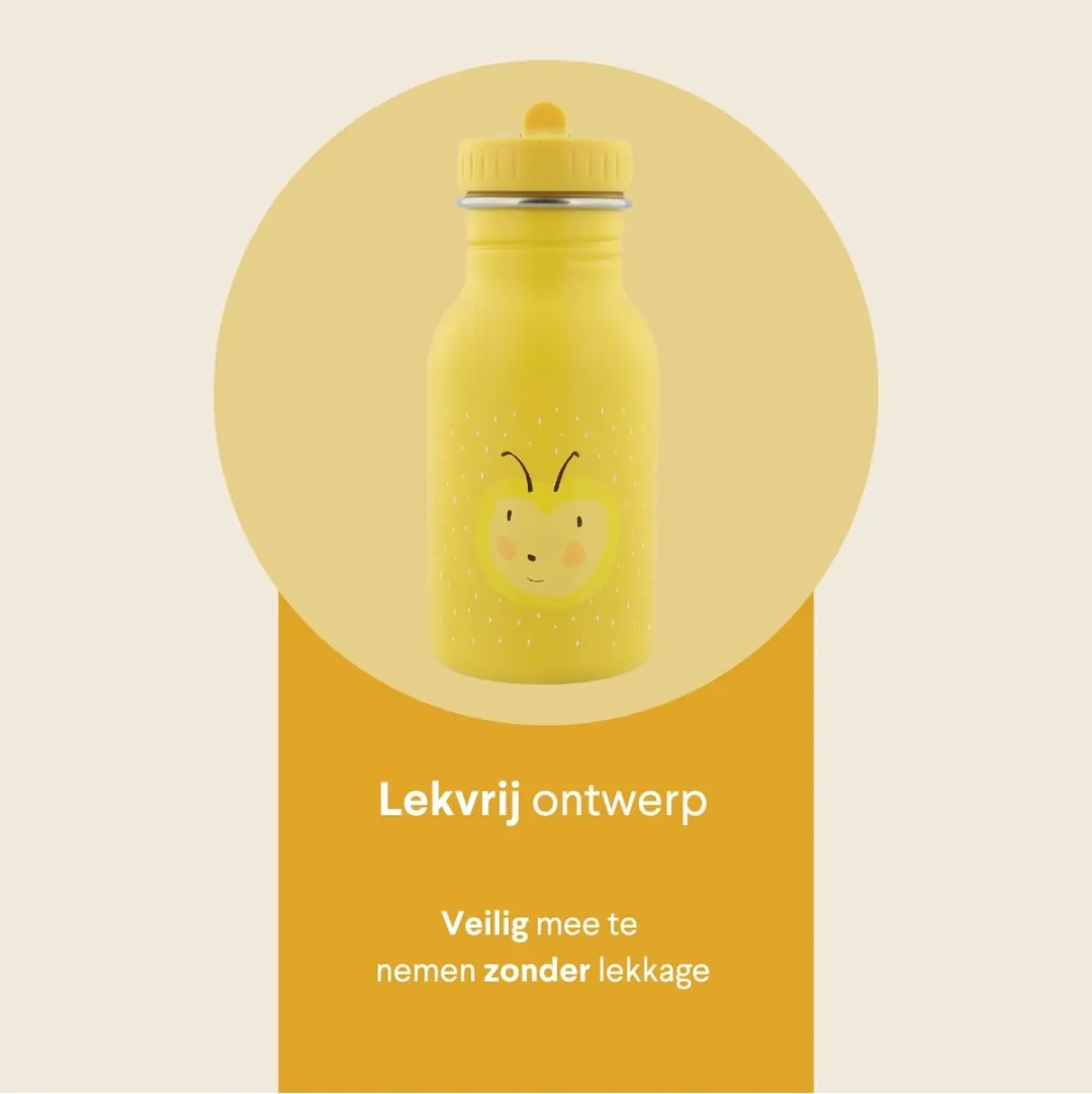 Trixie Mrs. Bumblebee RVS Waterfles 350ml - Geel