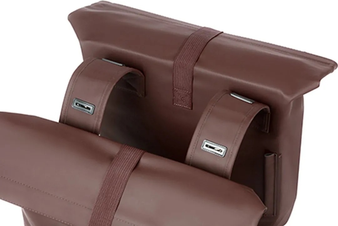 Basil City Dubbele Fietstas 32L - Roasted Brown