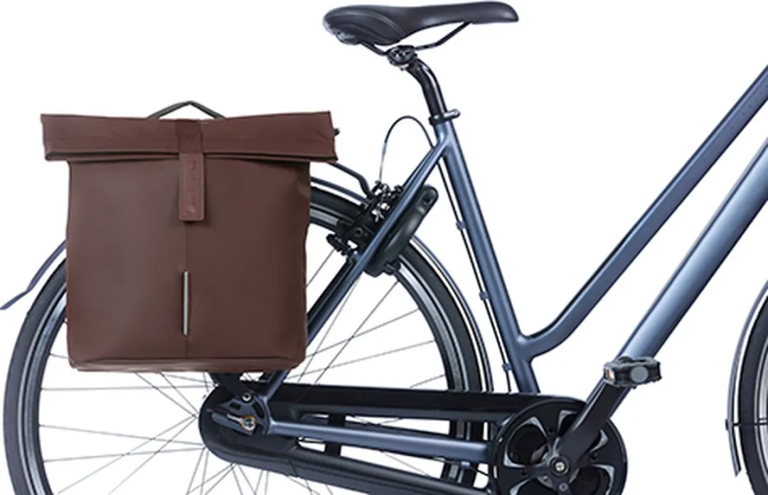 Basil City Dubbele Fietstas 32L - Roasted Brown