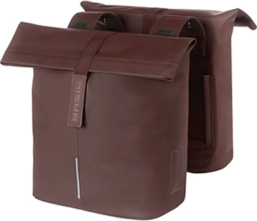 Basil City Dubbele Fietstas 32L - Roasted Brown