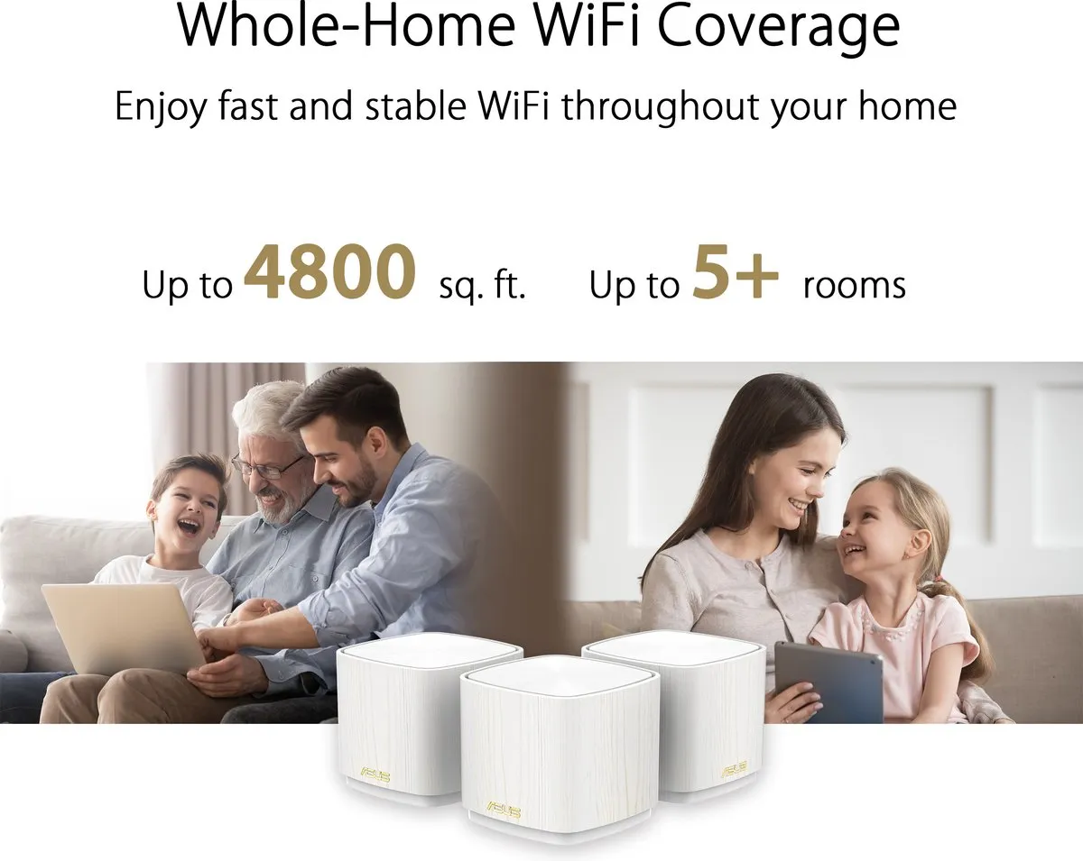 ASUS ZenWiFi AX Mini XD4 - Mesh WiFi 3-pack - Wit
