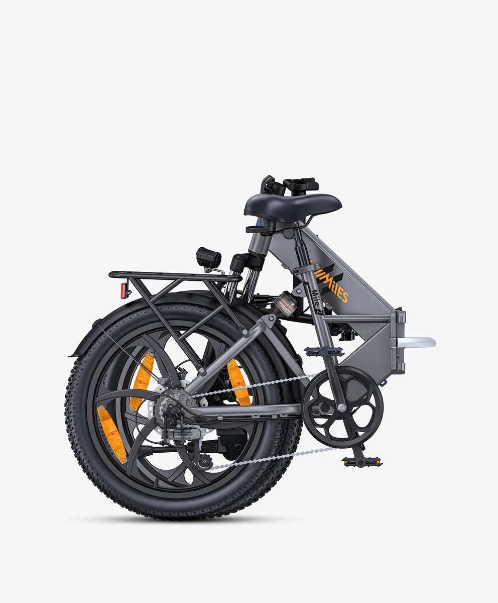 HillMiles Mile 2 E-Bike 20" - 250W - 60km Actieradius - Grijs