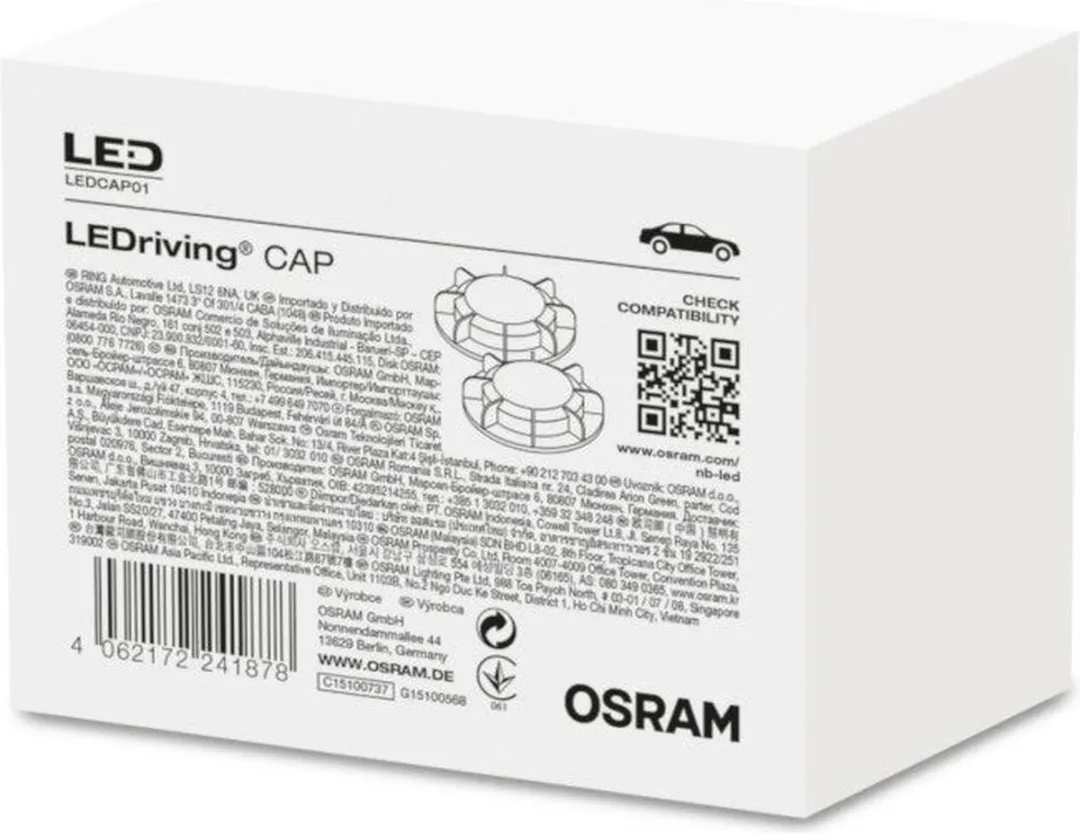 Osram LEDriving CAP LEDCAP01 - 2 Stuks - Zwart