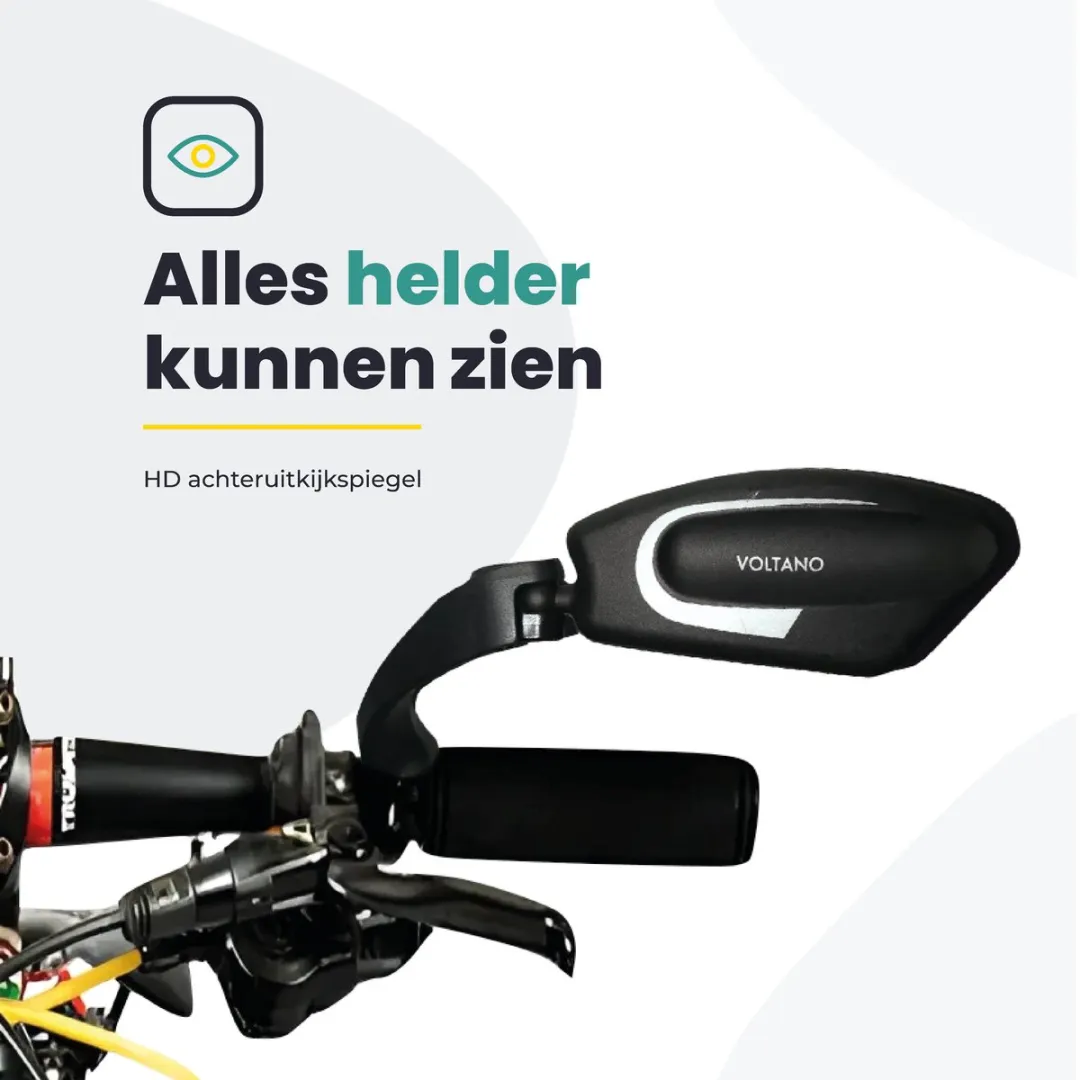 Voltano Fietsspiegel Achteruitkijkspiegel Rechts - Verstelbaar