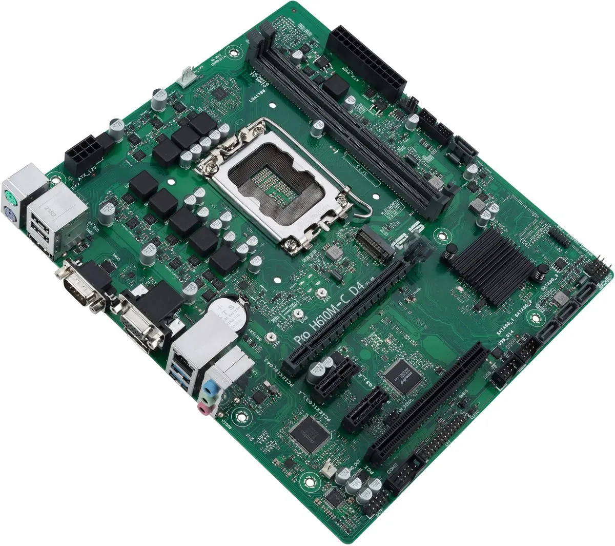 ASUS PRO H610M-C D4-CSM H610 Micro-ATX Moederbord - LGA1700