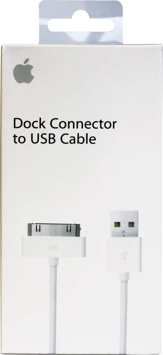 Apple iPhone 4/4S USB-kabel MA591G/B - 1m - Wit - afbeelding 5 van 6