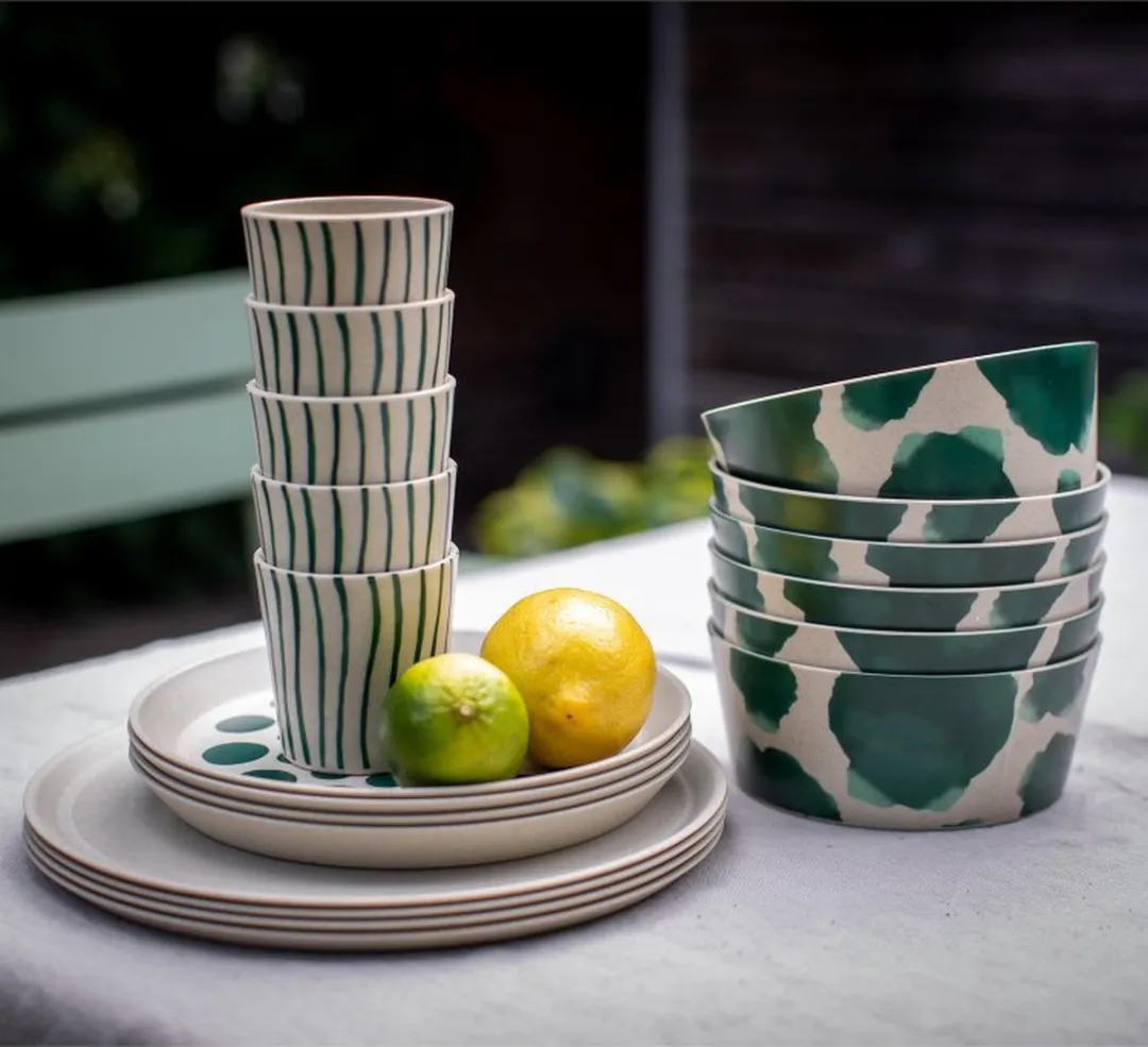 Koziol Connect Cup 190ml Monstera Stripes - 4 Stuks