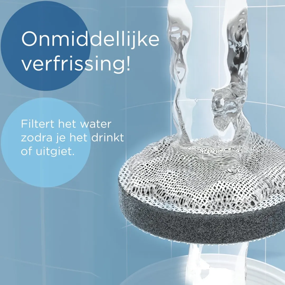 BRITA Active Waterfilterfles 0,6L - Donkerblauw - 2x MicroDisc