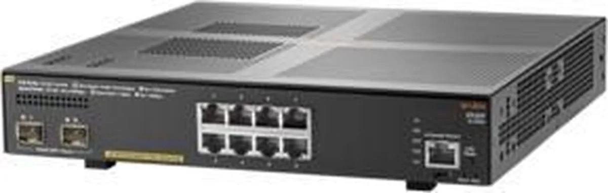 HP Aruba 2930F JL258A#ABB Switch - 8x PoE+ 2x SFP+ - Grijs