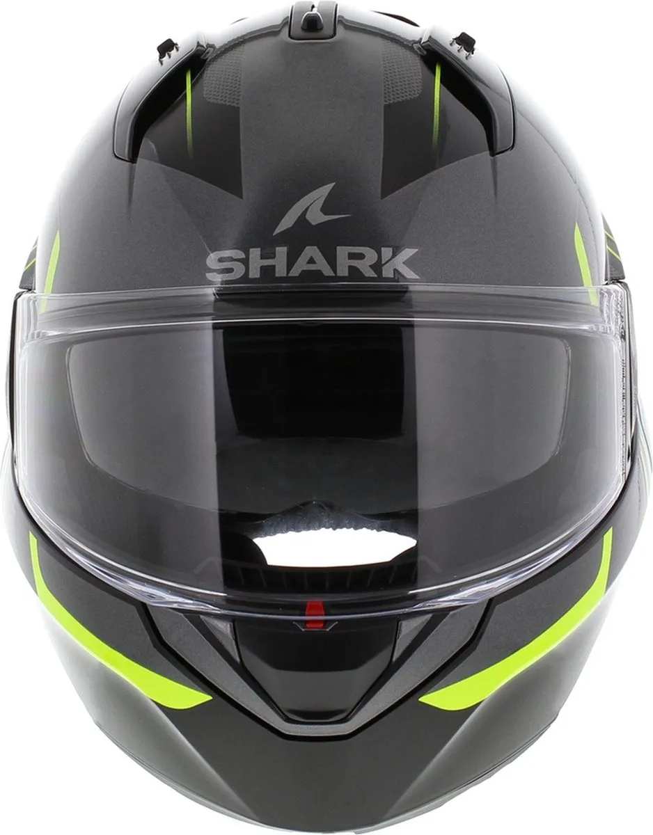 Shark Evo ES AKY Systeemhelm - XS - Antraciet/Zwart - afbeelding 6 van 6