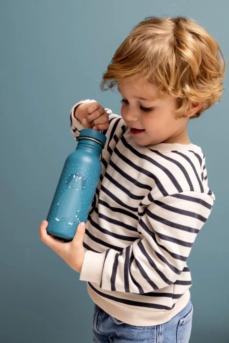 Trixie Mr Triceratops RVS Waterfles 350ml - Blauw