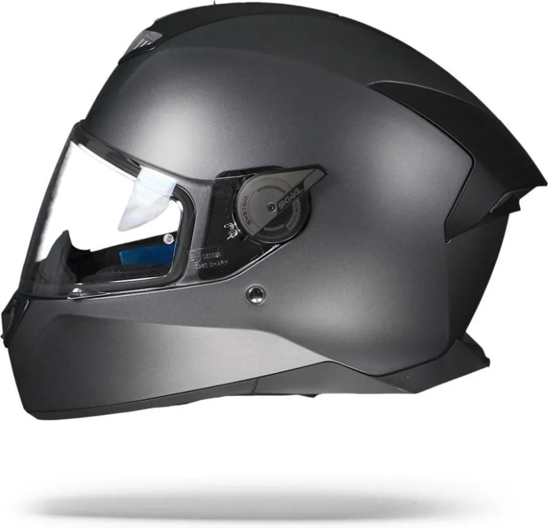 Shark Skwal 2.2 Blank Motorhelm - Mat Antraciet - Maat S