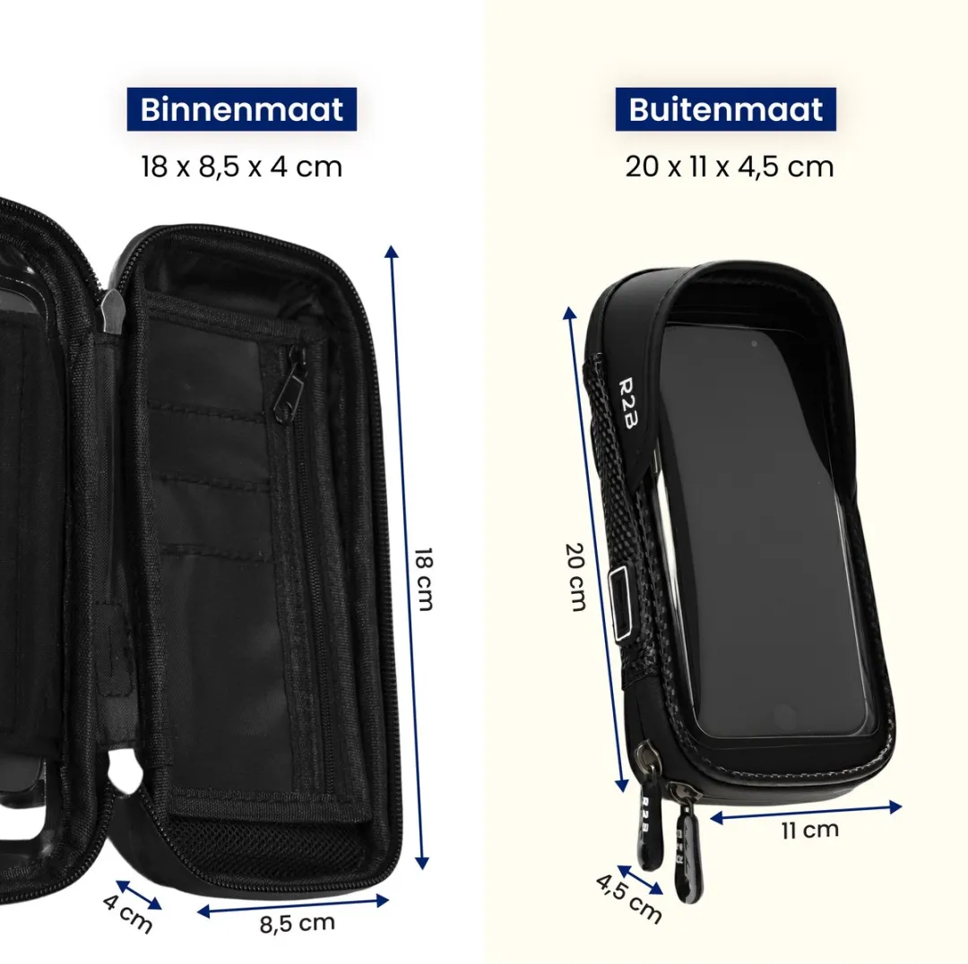 R2B Telefoonhouder Fiets Leiden - Universeel 7" - 360° Rotatie